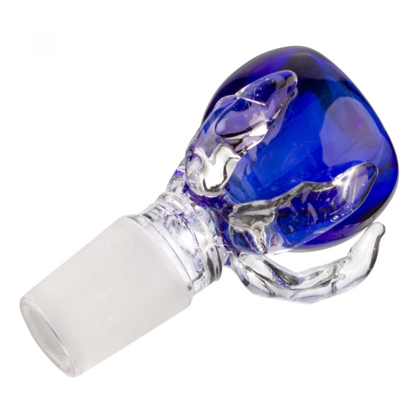 Skleněný kotlík Grace Glass Claw 18,8mm, modrý
