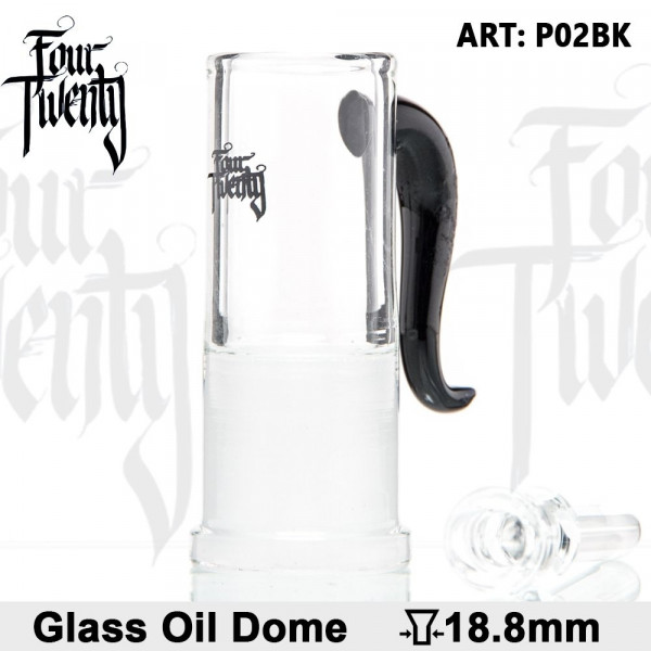 Skleněný kotlík FourTwenty Oil Dome&Nail 18,8mm, černý