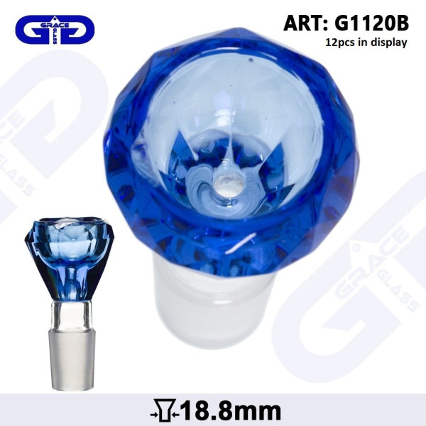 Kotel sklo Grace Glass Diamant 18,8mm modrý