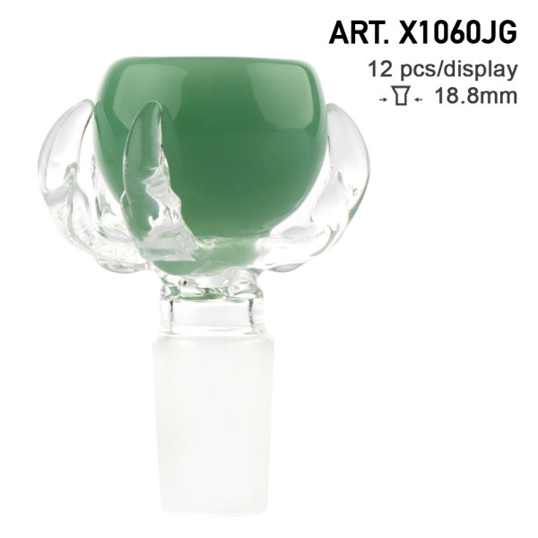 Skleněný kotlík Grace Glass Claw 18,8mm, mořská zelená