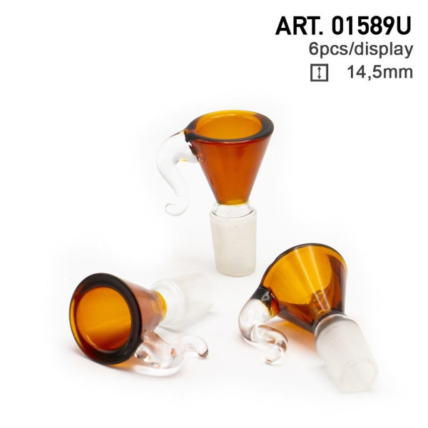 Kotel sklo Amsterdam s rukojetí 14,5mm, oranžový
