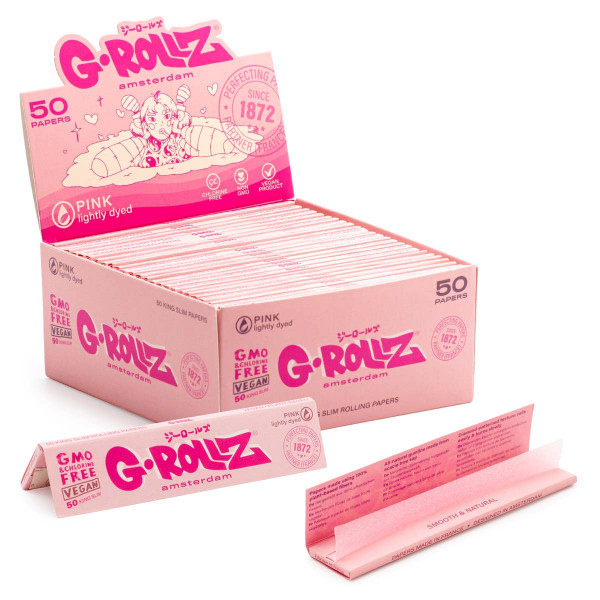 G-ROLLZ  King Size Lightly Dyed Pink papírky