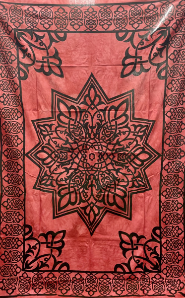 Přehoz tapisérie Black Leaf Mandala 140x220cm