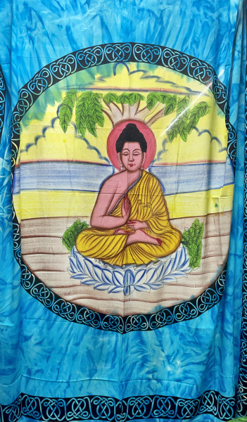 Přehoz tapisérie Black Leaf Buddha 210x240cm