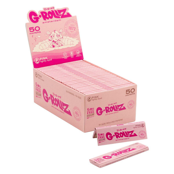G-ROLLZ Lightly Dyed Pink 1 1/4  papírky