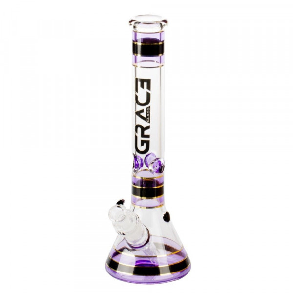 Bong sklo Grace Glass Sixshooter Perco 32cm 7mm, fialový