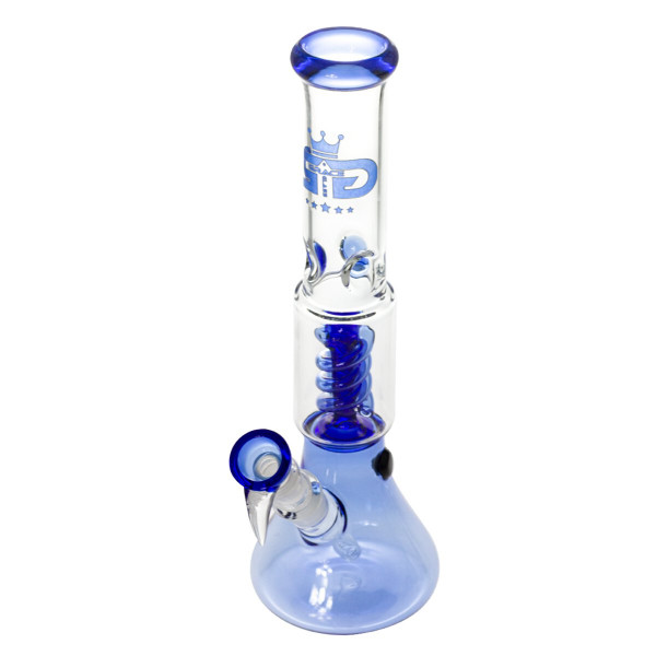 Bong sklo Grace Glass Beaker Spiral  34cm, modrý