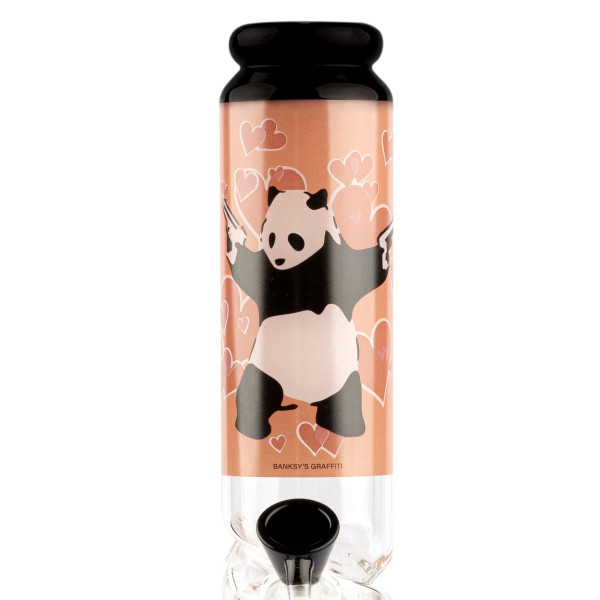 Bong sklo G-ROLLZ Banksys Panda Gunnin, růžový