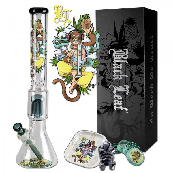 Bong sklo Black Leaf 10-Arm 50cm 7mm v kufru